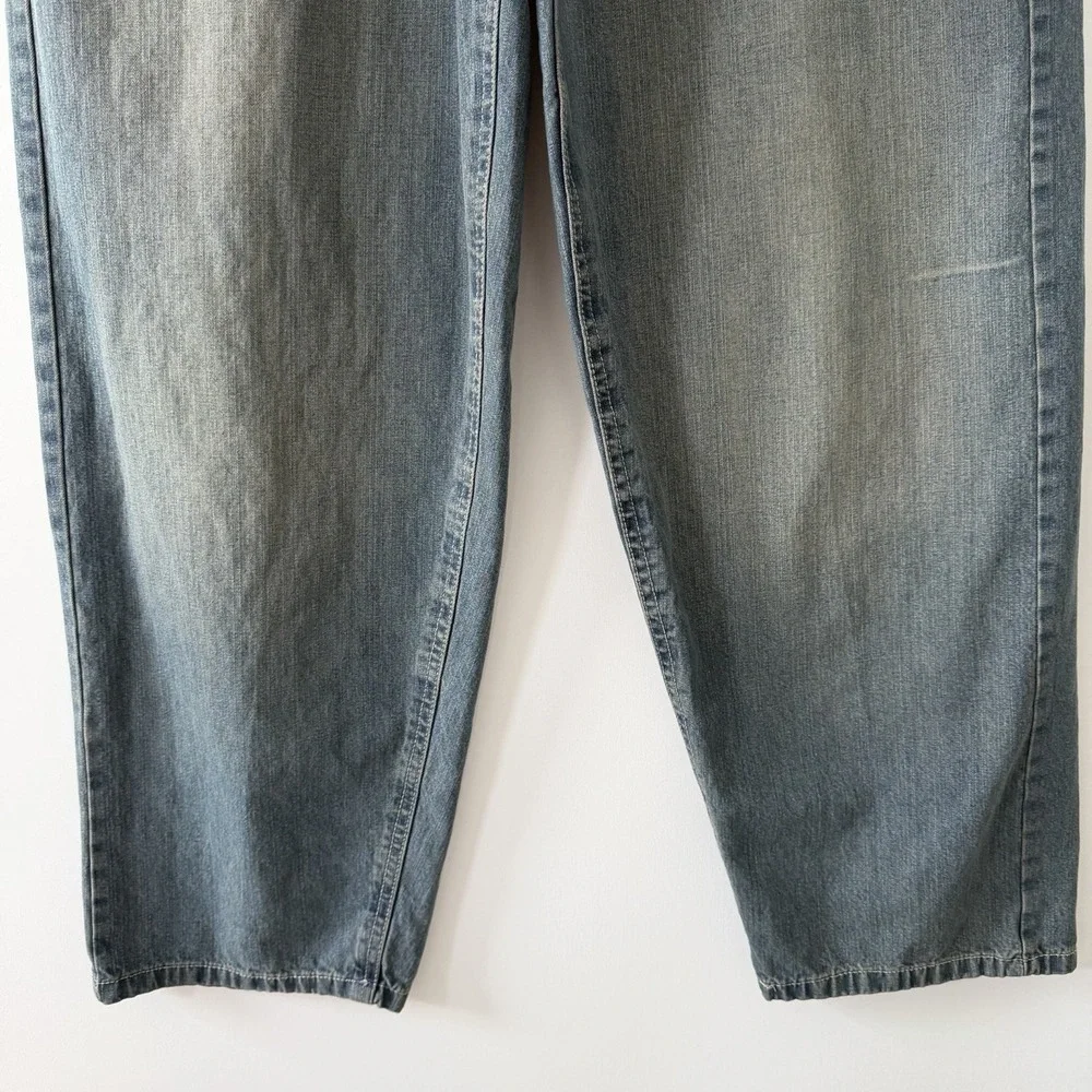 Enyce Jeans Mens 44x34 Vintage Y2K Skater Baggy Wide Embroidered Hip Hop